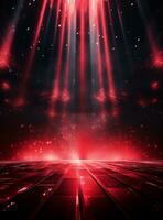 Ai Generative Backdrop Red Spotlights For Flyers, Banner and Backgrounds realistic image ultra hd high design photo