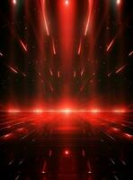 Ai Generative Backdrop Red Spotlights For Flyers, Banner and Backgrounds realistic image ultra hd high design photo