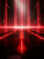 Ai Generative Backdrop Red Spotlights For Flyers, Banner and Backgrounds realistic image ultra hd high design photo