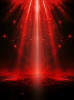 Ai Generative Backdrop Red Spotlights For Flyers, Banner and Backgrounds realistic image ultra hd high design photo