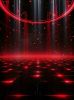 Ai Generative Backdrop Red Spotlights For Flyers, Banner and Backgrounds realistic image ultra hd high design photo