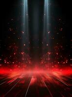 Ai Generative Backdrop Red Spotlights For Flyers, Banner and Backgrounds realistic image ultra hd high design photo