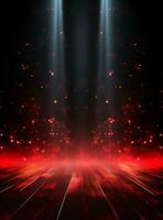 Ai Generative Backdrop Red Spotlights For Flyers, Banner and Backgrounds realistic image ultra hd high design photo