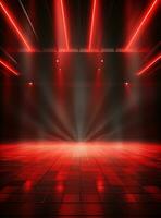 Ai Generative Backdrop Red Spotlights For Flyers, Banner and Backgrounds realistic image ultra hd high design photo