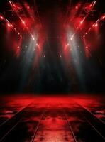 Ai Generative Backdrop Red Spotlights For Flyers, Banner and Backgrounds realistic image ultra hd high design photo