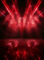 Ai Generative Backdrop Red Spotlights For Flyers, Banner and Backgrounds realistic image ultra hd high design photo