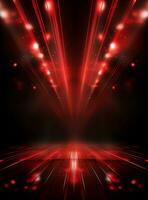 Ai Generative Backdrop Red Spotlights For Flyers, Banner and Backgrounds realistic image ultra hd high design photo