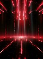 Ai Generative Backdrop Red Spotlights For Flyers, Banner and Backgrounds realistic image ultra hd high design photo