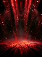 Ai Generative Backdrop Red Spotlights For Flyers, Banner and Backgrounds realistic image ultra hd high design photo