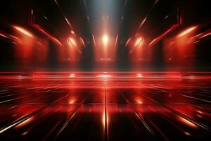 Ai Generaitve Backdrop With Illumination Of Red Spotlights For Flyers realistic image ultra hd high design photo