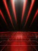 Ai Generative Backdrop Red Spotlights For Flyers, Banner and Backgrounds realistic image ultra hd high design photo