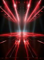 Ai Generative Backdrop Red Spotlights For Flyers, Banner and Backgrounds realistic image ultra hd high design photo