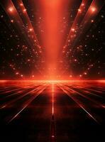 Ai Generative Backdrop Red Spotlights For Flyers, Banner and Backgrounds realistic image ultra hd high design photo