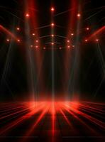 Ai Generative Backdrop Red Spotlights For Flyers, Banner and Backgrounds realistic image ultra hd high design photo
