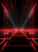 Ai Generative Backdrop Red Spotlights For Flyers, Banner and Backgrounds realistic image ultra hd high design photo