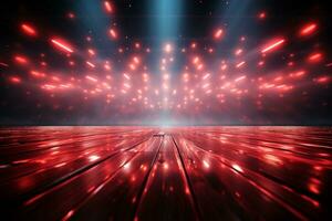 Ai Generaitve Backdrop With Illumination Of Red Spotlights For Flyers realistic image ultra hd high design photo