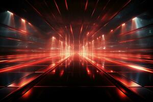 Ai Generaitve Backdrop With Illumination Of Red Spotlights For Flyers realistic image ultra hd high design photo