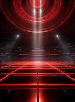 Ai Generative Backdrop Red Spotlights For Flyers, Banner and Backgrounds realistic image ultra hd high design photo