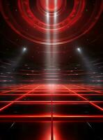 Ai Generative Backdrop Red Spotlights For Flyers, Banner and Backgrounds realistic image ultra hd high design photo