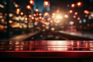 Ai Generaitve Backdrop With Illumination Of Red Spotlights For Flyers realistic image ultra hd high design photo