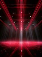 Ai Generative Backdrop Red Spotlights For Flyers, Banner and Backgrounds realistic image ultra hd high design photo