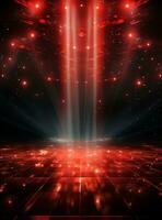 Ai Generative Backdrop Red Spotlights For Flyers, Banner and Backgrounds realistic image ultra hd high design photo