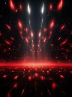 Ai Generative Backdrop Red Spotlights For Flyers, Banner and Backgrounds realistic image ultra hd high design photo