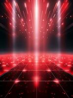 Ai Generative Backdrop Red Spotlights For Flyers, Banner and Backgrounds realistic image ultra hd high design photo