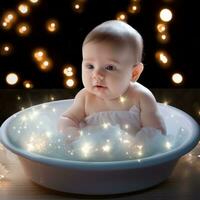 Baptismal Serenity Kid - AI generated photo