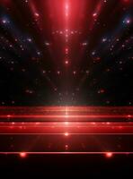 Ai Generative Backdrop Red Spotlights For Flyers, Banner and Backgrounds realistic image ultra hd high design photo