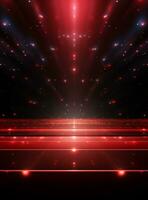 Ai Generative Backdrop Red Spotlights For Flyers, Banner and Backgrounds realistic image ultra hd high design photo