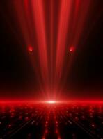 Ai Generative Backdrop Red Spotlights For Flyers, Banner and Backgrounds realistic image ultra hd high design photo