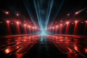 Ai Generaitve Backdrop With Illumination Of Red Spotlights For Flyers realistic image ultra hd high design photo