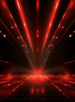 Ai Generative Backdrop Red Spotlights For Flyers, Banner and Backgrounds realistic image ultra hd high design photo