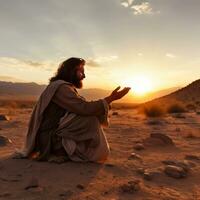 Seeking guidance in prayer - AI generated photo