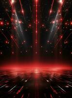 Ai Generative Backdrop Red Spotlights For Flyers, Banner and Backgrounds realistic image ultra hd high design photo