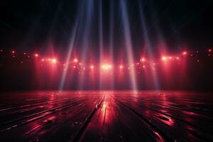 Ai Generaitve Backdrop With Illumination Of Red Spotlights For Flyers realistic image ultra hd high design photo