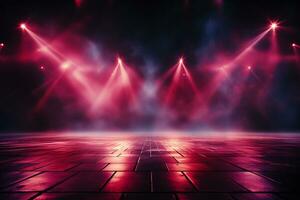 Ai Generaitve Backdrop With Illumination Of Red Spotlights For Flyers realistic image ultra hd high design photo