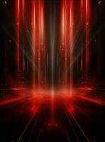 Ai Generative Backdrop Red Spotlights For Flyers, Banner and Backgrounds realistic image ultra hd high design photo