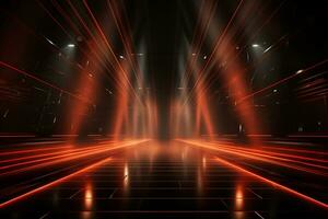 Ai Generaitve Backdrop With Illumination Of Red Spotlights For Flyers realistic image ultra hd high design photo