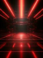 Ai Generative Backdrop Red Spotlights For Flyers, Banner and Backgrounds realistic image ultra hd high design photo