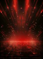 Ai Generative Backdrop Red Spotlights For Flyers, Banner and Backgrounds realistic image ultra hd high design photo