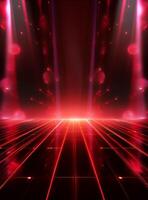 Ai Generative Backdrop Red Spotlights For Flyers, Banner and Backgrounds realistic image ultra hd high design photo