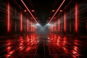 Ai Generaitve Backdrop With Illumination Of Red Spotlights For Flyers realistic image ultra hd high design photo