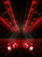 Ai Generative Backdrop Red Spotlights For Flyers, Banner and Backgrounds realistic image ultra hd high design photo