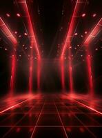 Ai Generative Backdrop Red Spotlights For Flyers, Banner and Backgrounds realistic image ultra hd high design photo