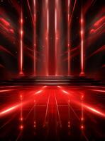 Ai Generative Backdrop Red Spotlights For Flyers, Banner and Backgrounds realistic image ultra hd high design photo