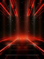 Ai Generative Backdrop Red Spotlights For Flyers, Banner and Backgrounds realistic image ultra hd high design photo