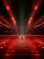 Ai Generative Backdrop Red Spotlights For Flyers, Banner and Backgrounds realistic image ultra hd high design photo