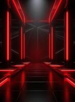 Ai Generative Backdrop Red Spotlights For Flyers, Banner and Backgrounds realistic image ultra hd high design photo